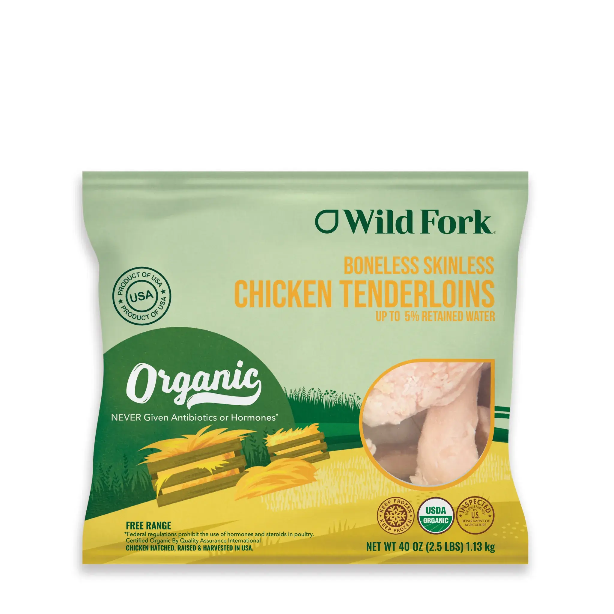 4305 WF PACKAGED Organic Chicken Tenderloins Poultry
