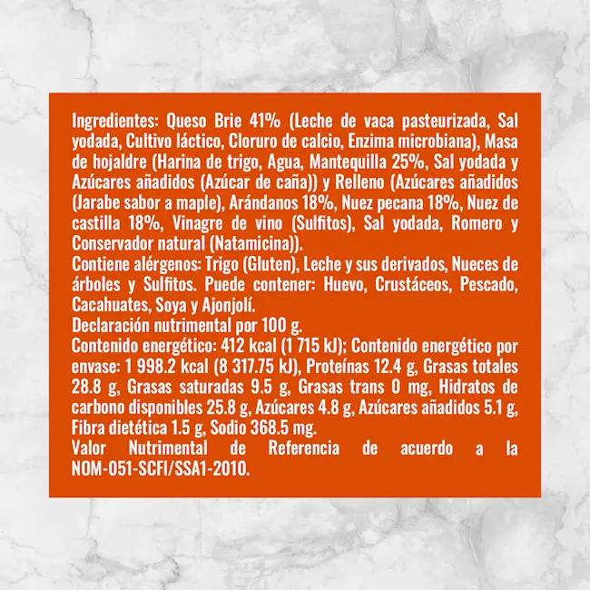 82154 QUESO BRIE HOJALDRADO Info nutrimental (2)
