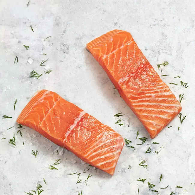WFC 5034 5266 Seafood Salmon AtlanticSkinless Portions Raw
