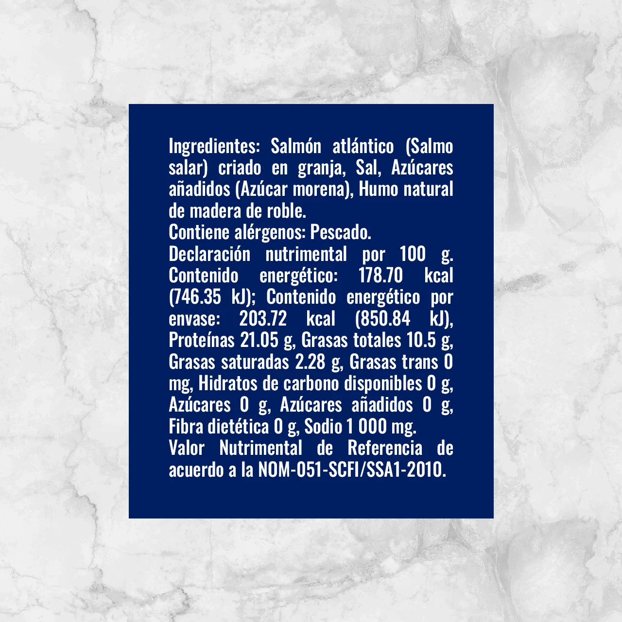 81885 SALMÓN AHUMADO NATURAL WF 114G Info Nutrimental