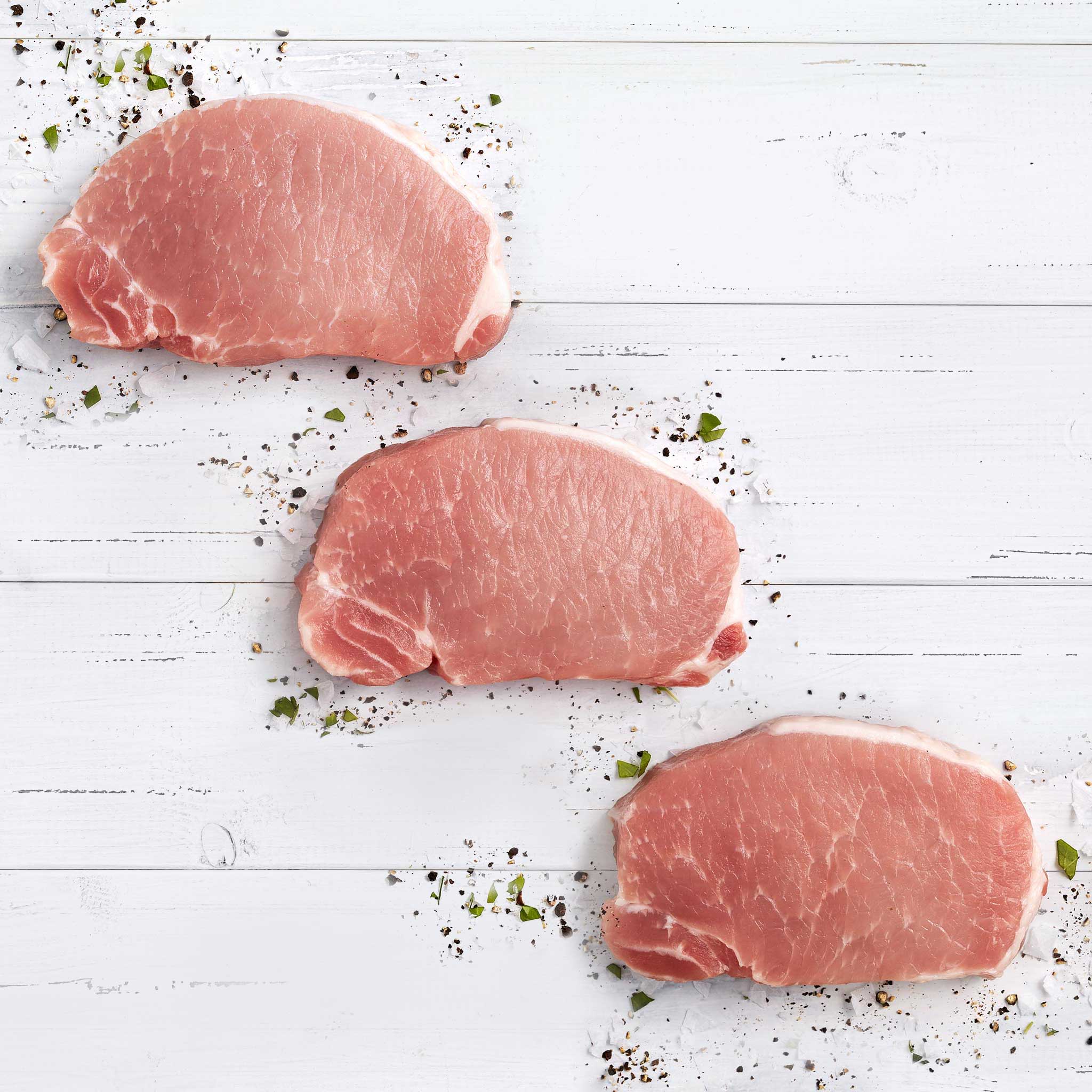 3563 RAW Pork Boneless Center Cut Loin Chops - CA&MA ONLY