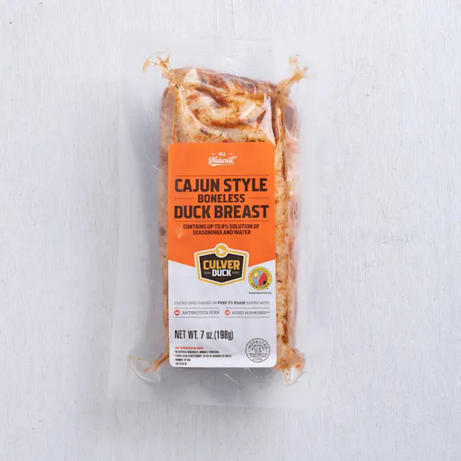 5742 PACKAGED Cajun Style Boneless Duck Breast - Culver Duck