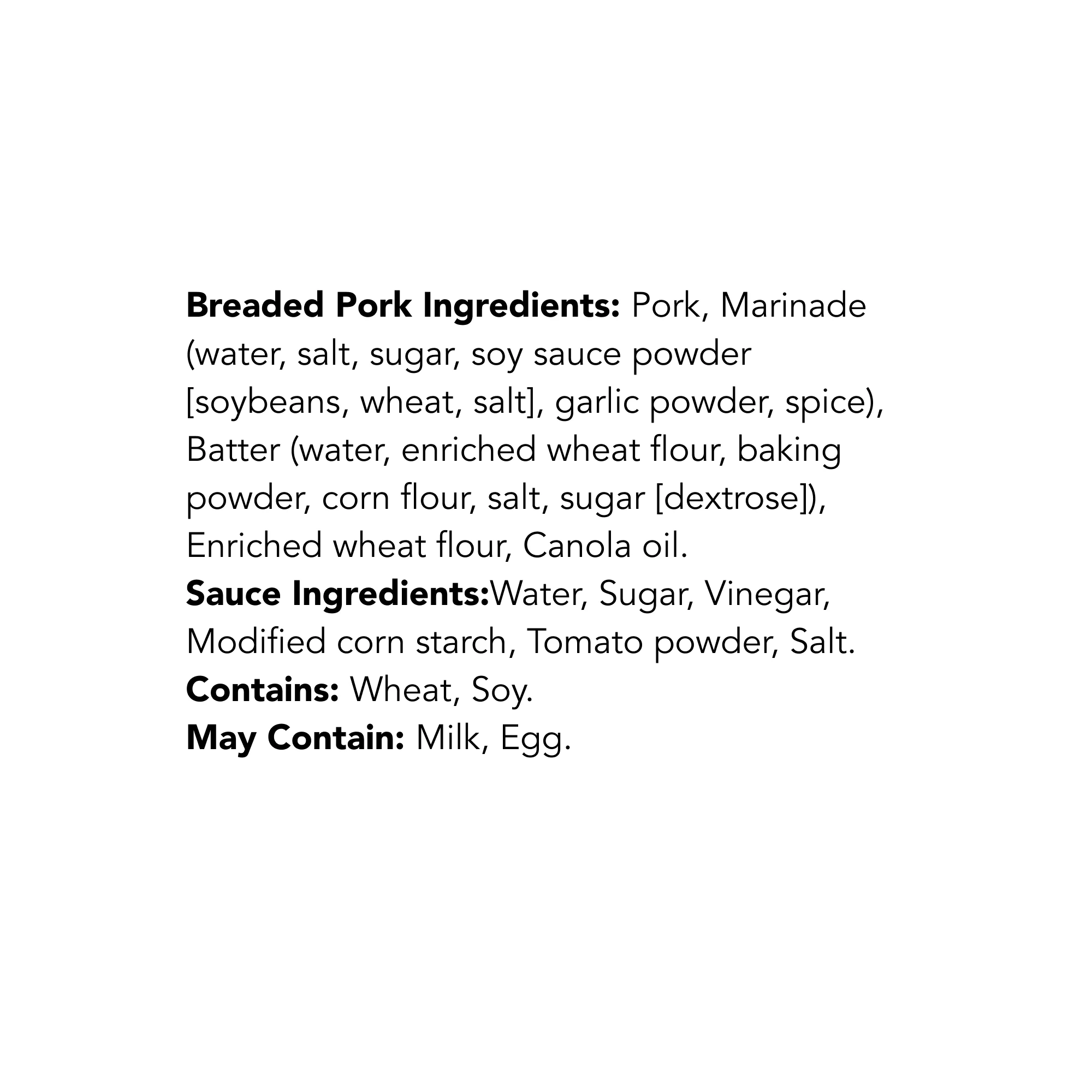 WFC 2022 NB ValueAdd Sweet&SourPork Ingredients