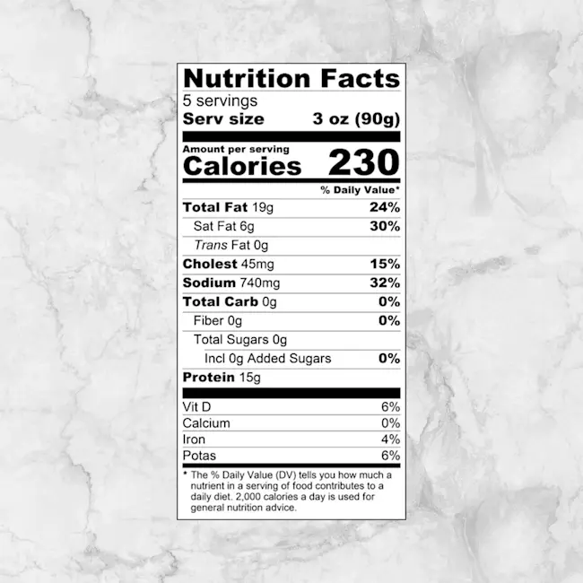 82177 CHORIZO DE CERDO DESMENUZADO WF 454g Info Nutrimental (1)