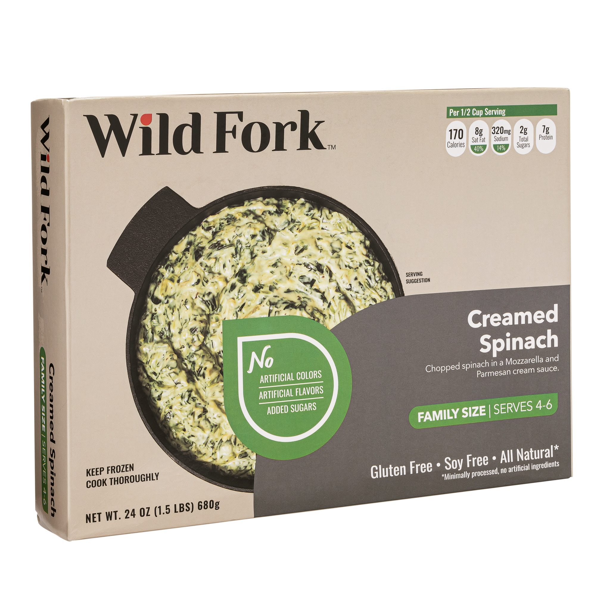 8054 WF PACKAGED Creamed spinach-Family Size Ready Meals