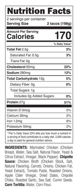 8195 NFT Chipotle Chicken Taco Kit 14oz - Garcia