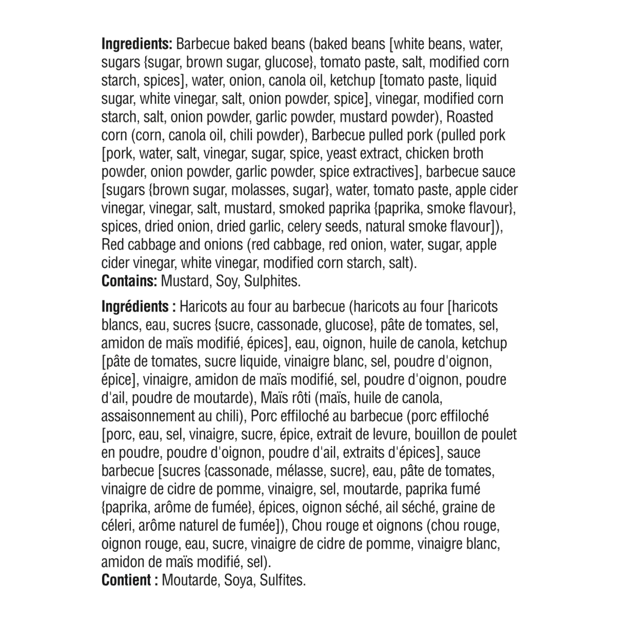 WFC 2513 ValueAdd Family PulledPorkSouthernSet Ingredients