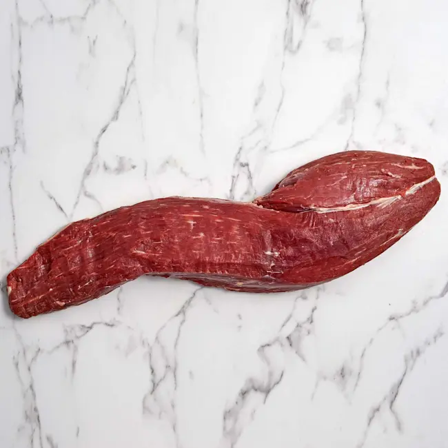 1231 WF Raw USDA Choice Black Angus Beef Whole Peeled Tenderloin Beef