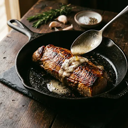 Pork tenderloin searing