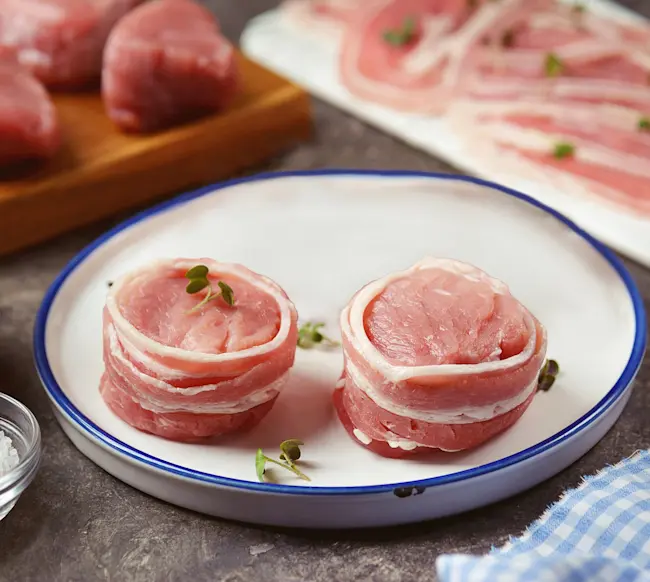 Bacon Wrapped Wild Boar Medallion