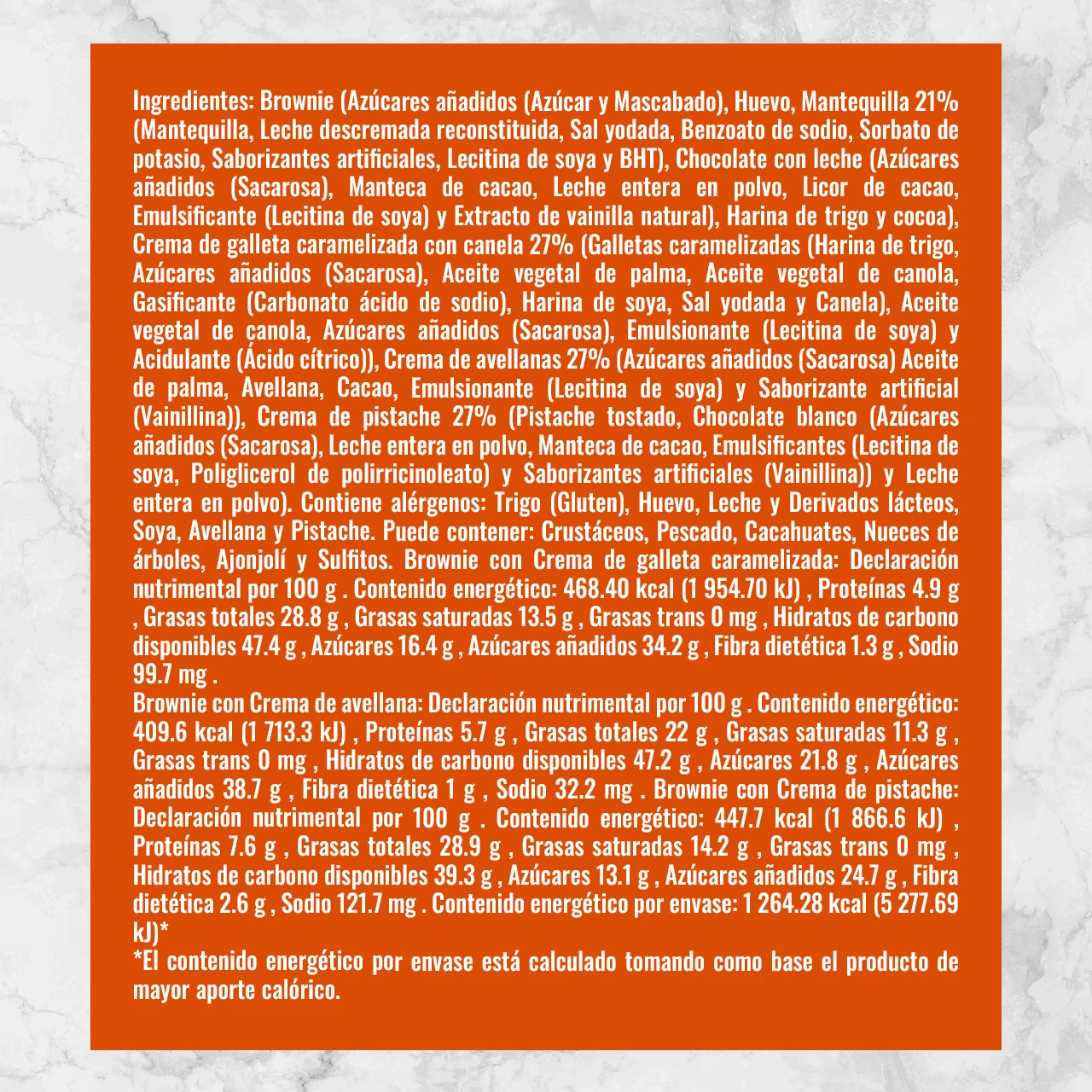 82156 BROWNIES Info Nutrimental