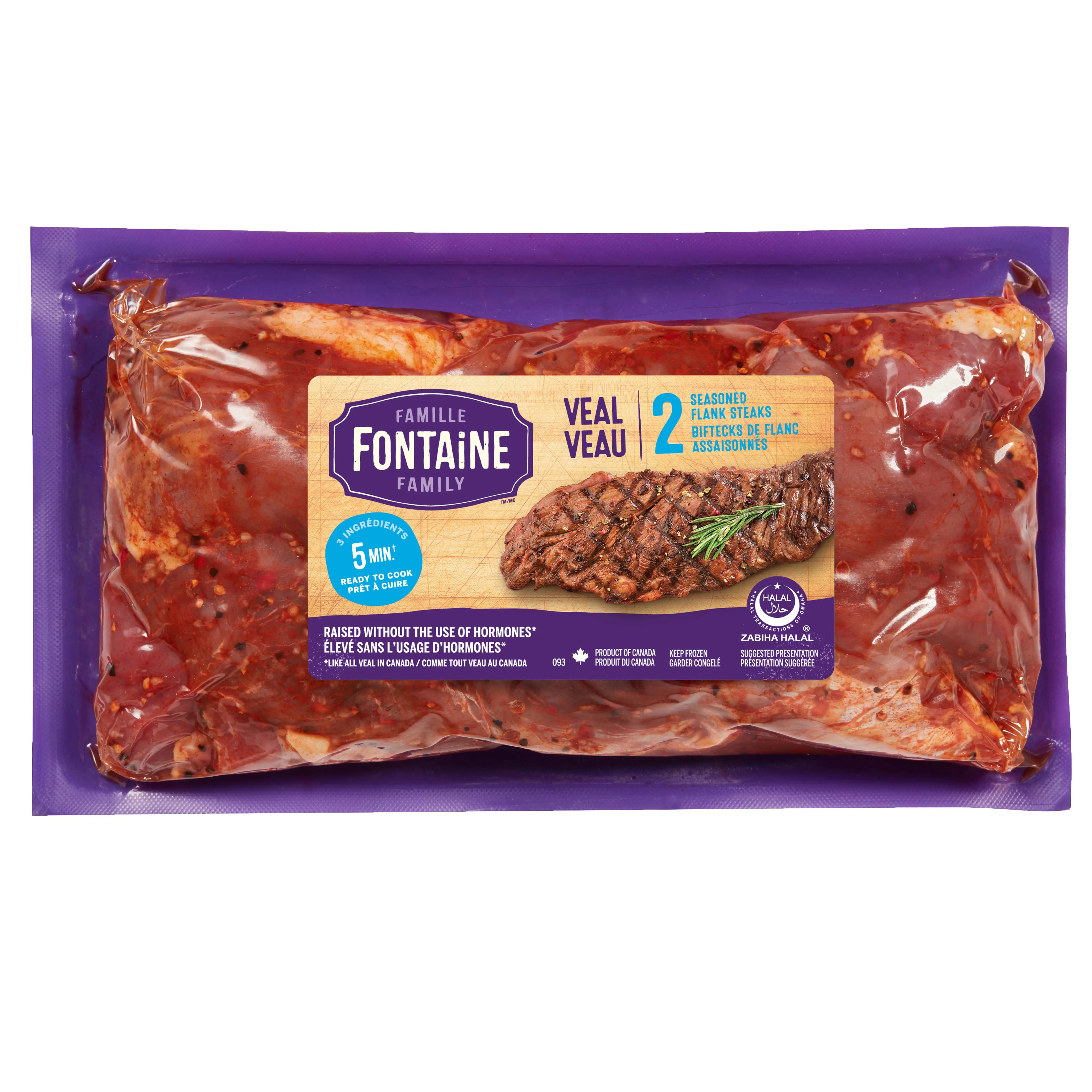 WFC 6607 NB Veal Steak FlankSeasoned Product