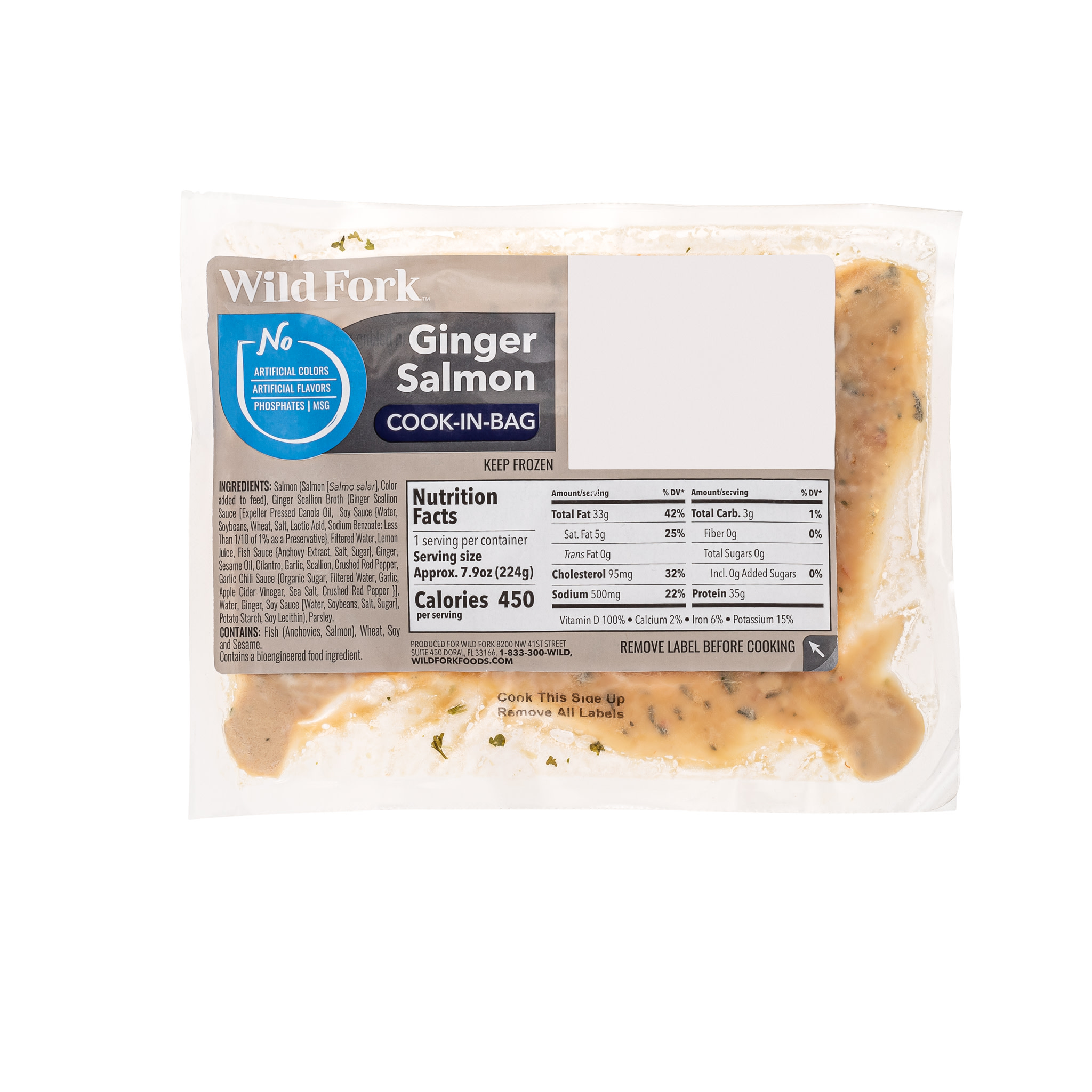 6126 WF PACKAGED Skinless Salmon Ginger (Cook-In-Bag) Seafood