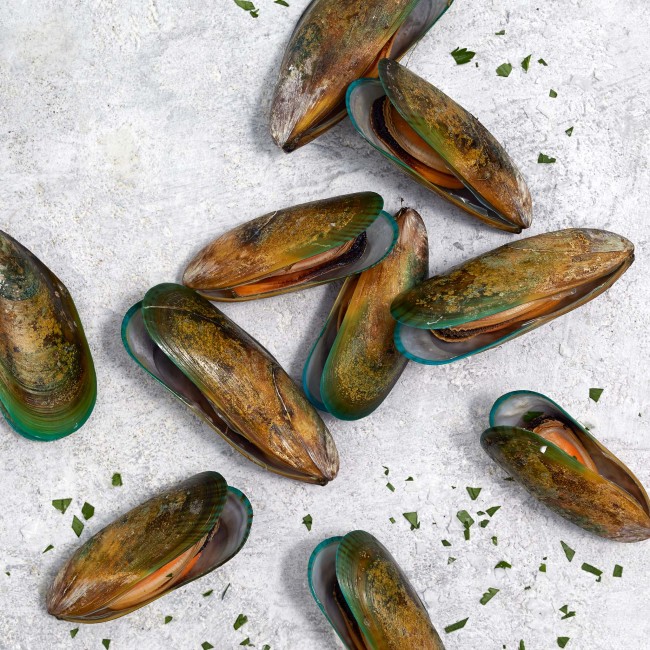 6002 WF Raw Fully Cooked Green Shell Mussels - Panapesca Seafood