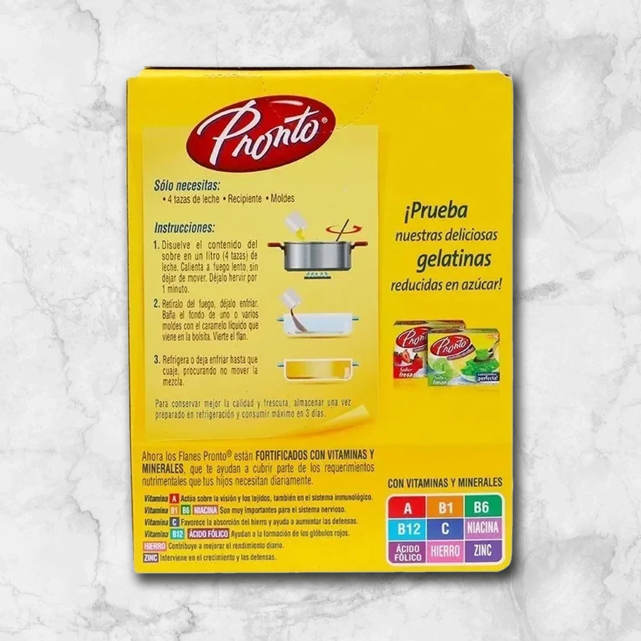 82244 WFMex Packaged2 PRONTO FLAN VAINILLA C CARAMELO 136 G secos