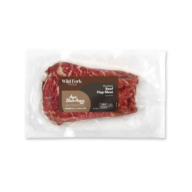 1216 WF PACKAGED USDA Choice Black Angus Beef Whole Flap Meat (Trimmed) BEEF