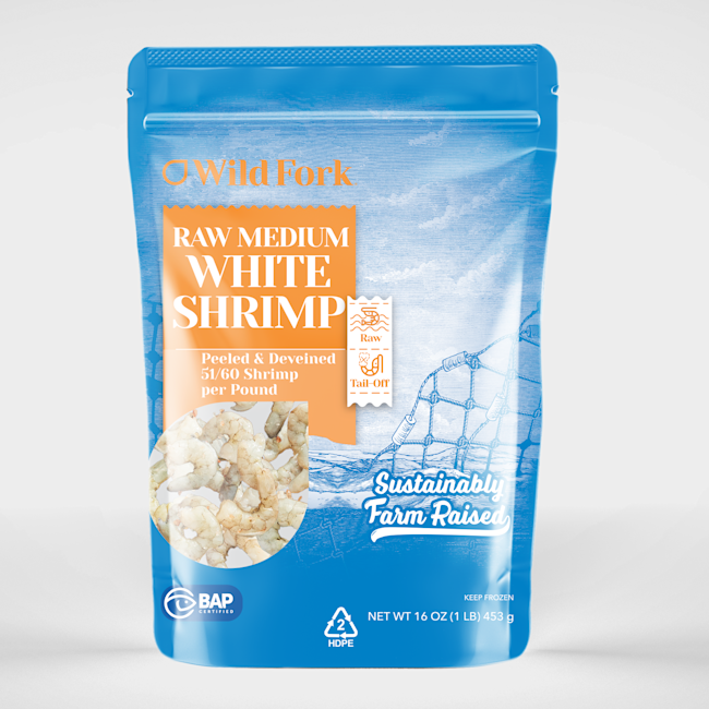 WF 6285 Raw Shrimp 51 60 PD tail-off, Med, 1 Lb.