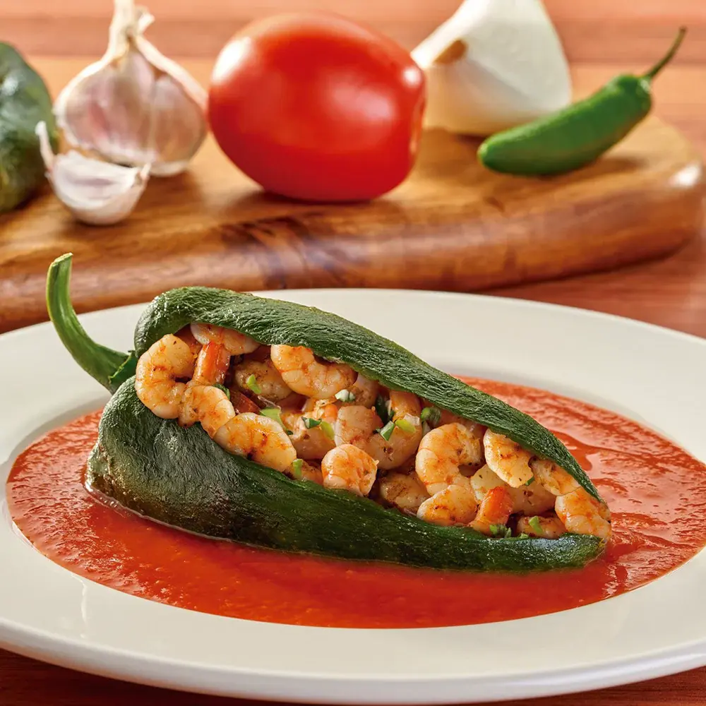 CHILES RELLENOS DE CAMARÓN