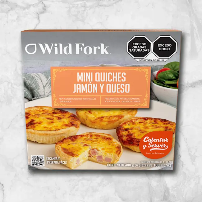 MINI QUICHES DE JAMÓN Y QUESO