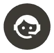 Customer Service Person Icon - Black SVG