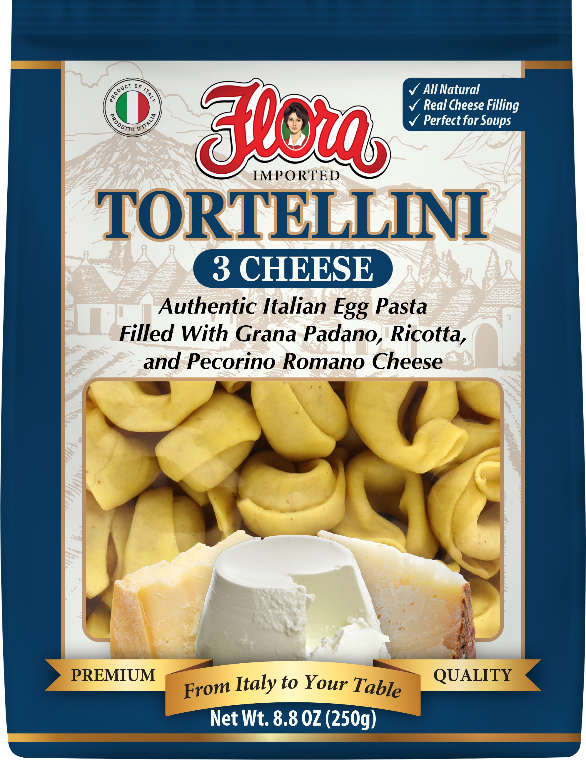9900 RAW Flora Tortellini 3 Cheese