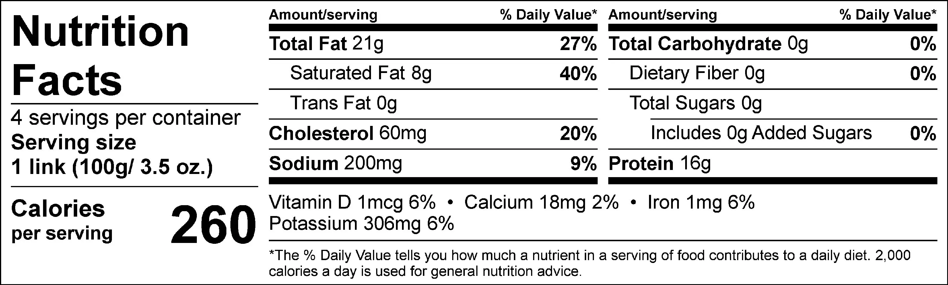 3837 NFT Pork Cheddar Cheese Bratwurst Links 14oz