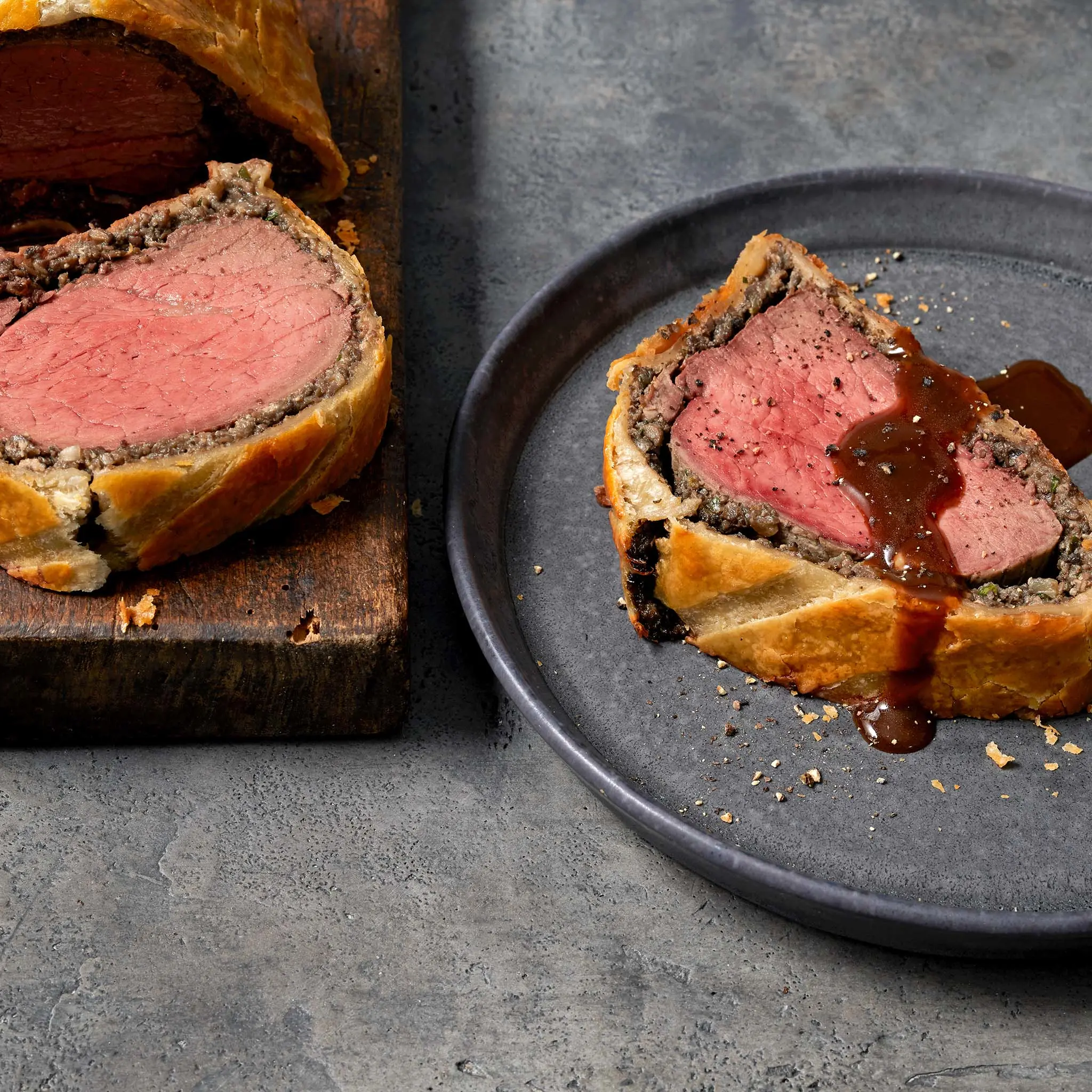 PLU WF PLATED beef tenderloin wellington Beef