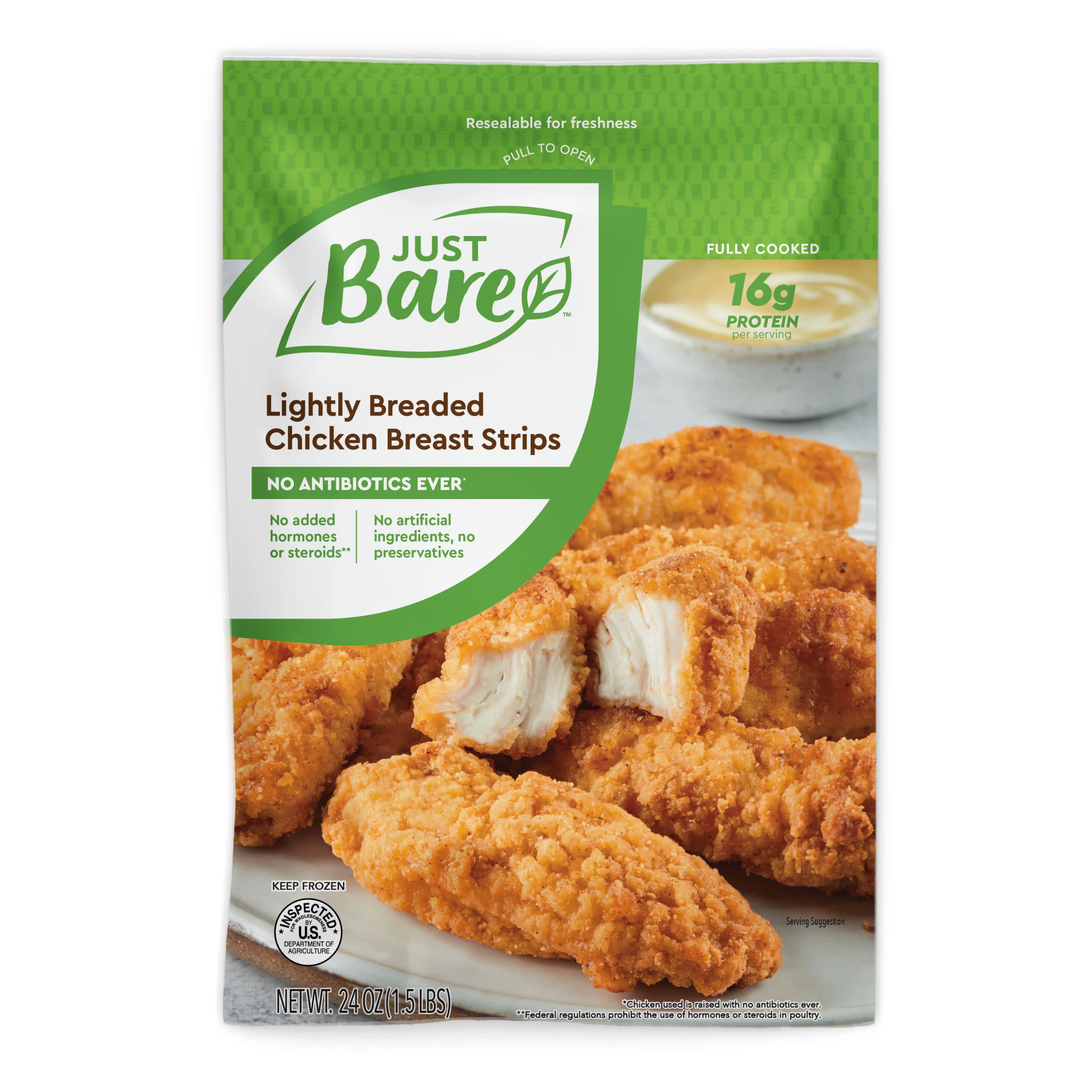 4485 WF PACKAGED CHICKEN BREAST STRIPS - JUST BARE POULTRY