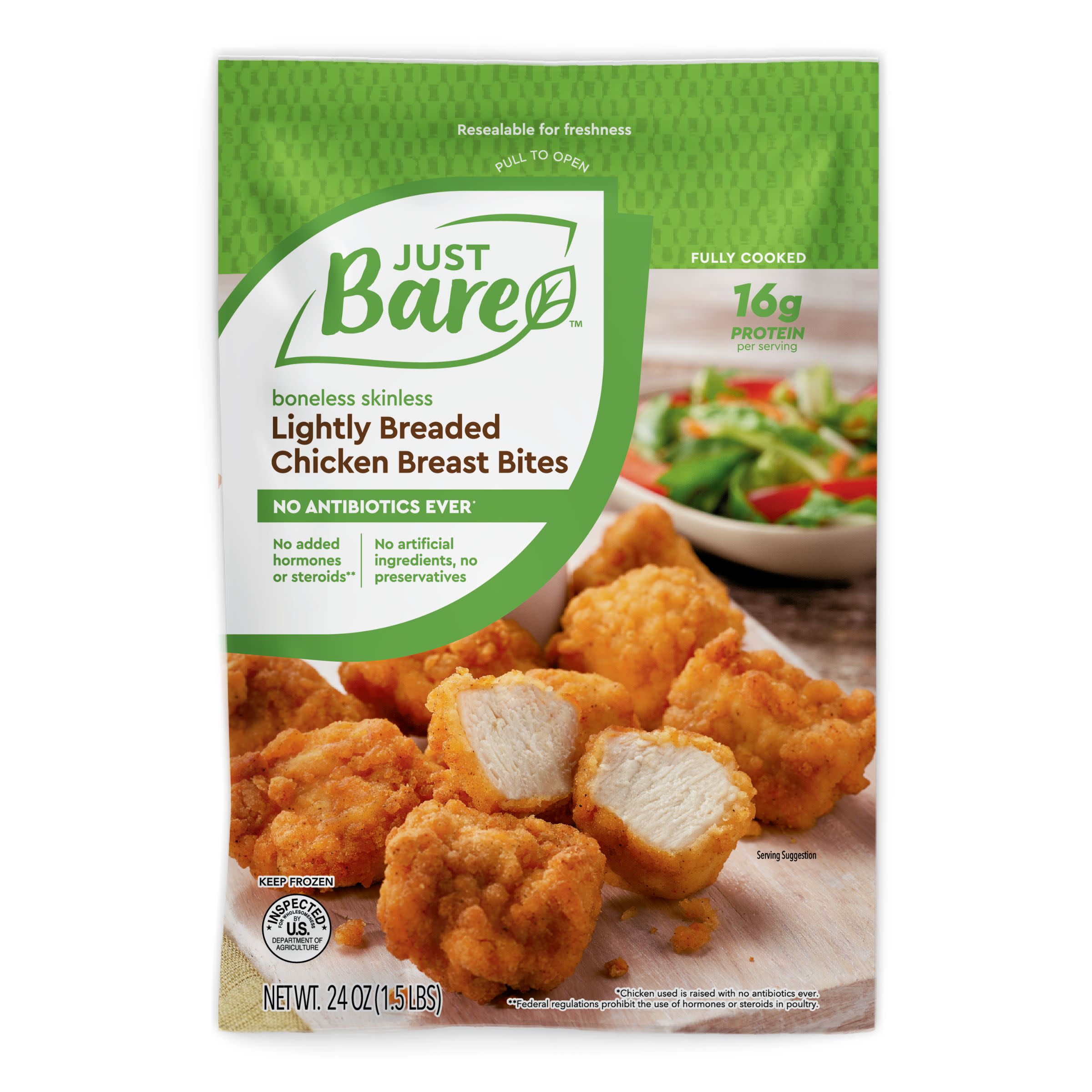 4484 WF PACKAGED CHICKEN BREAST BITES - JUST BARE POULTRY