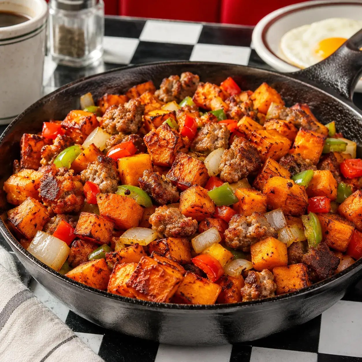 Pork Breakfast Patty & Sweet Potato Hash