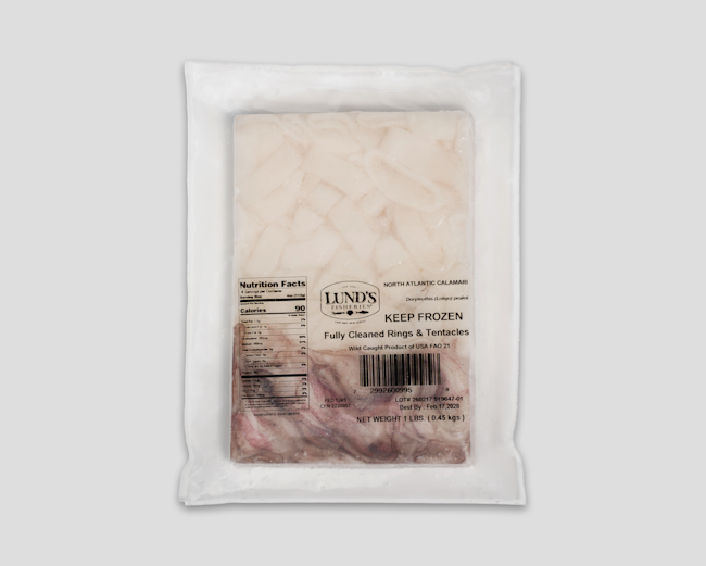 6407 PACKAGE Wild Caught Calamari Rings and Tentacles