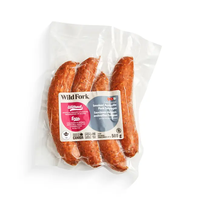 WFC 9091 Grounds Pork Smoked Andouille Sausage Fully Cooked PD