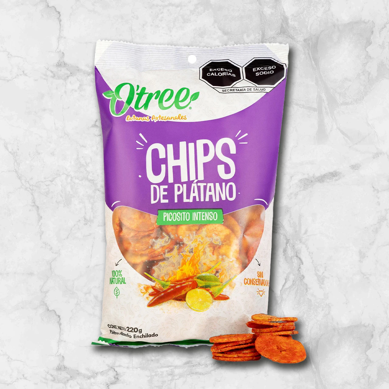 82042 Chips de Platano Picosito Intenso