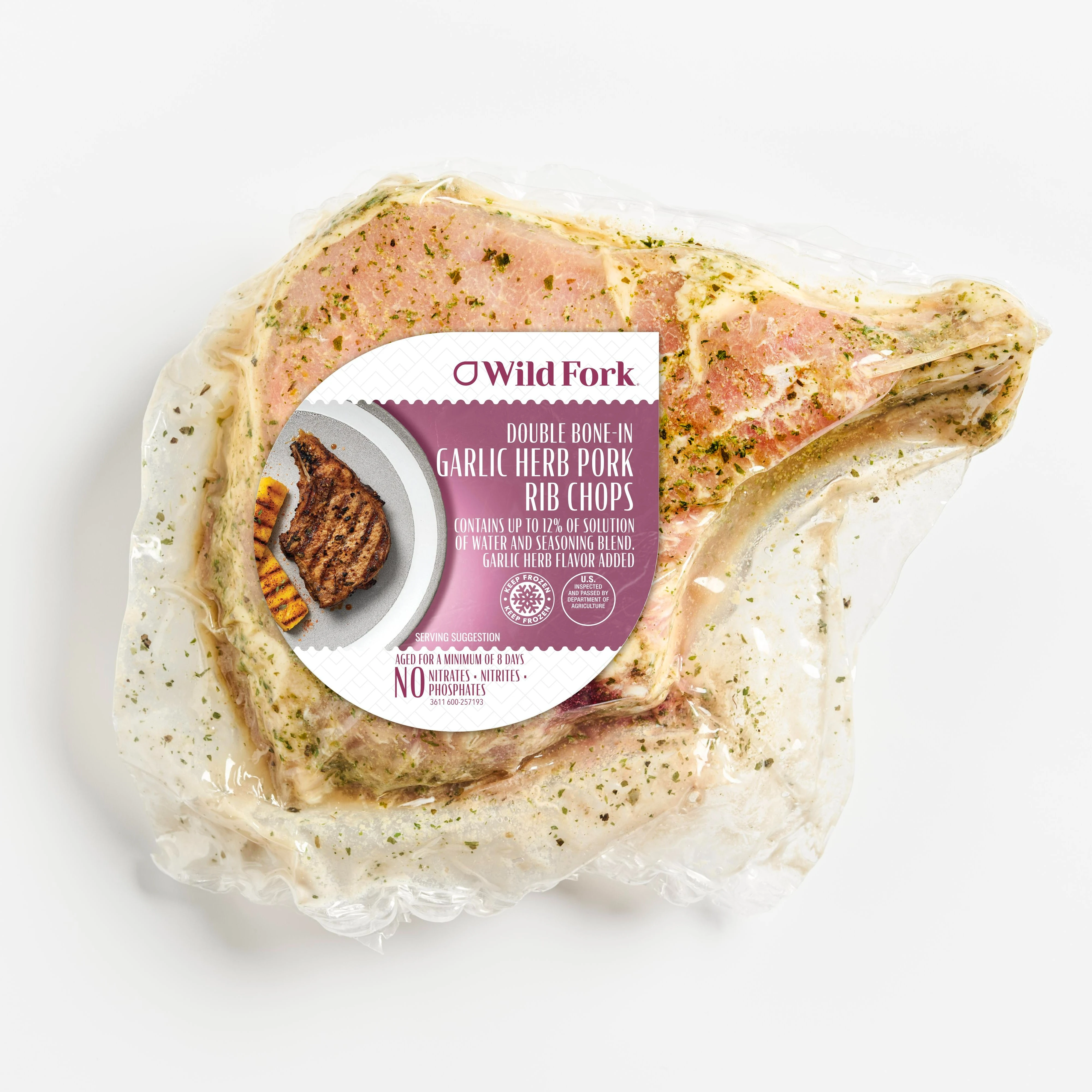 3585 RAW Pork Bone In Doble Bone Garlic Herb P12