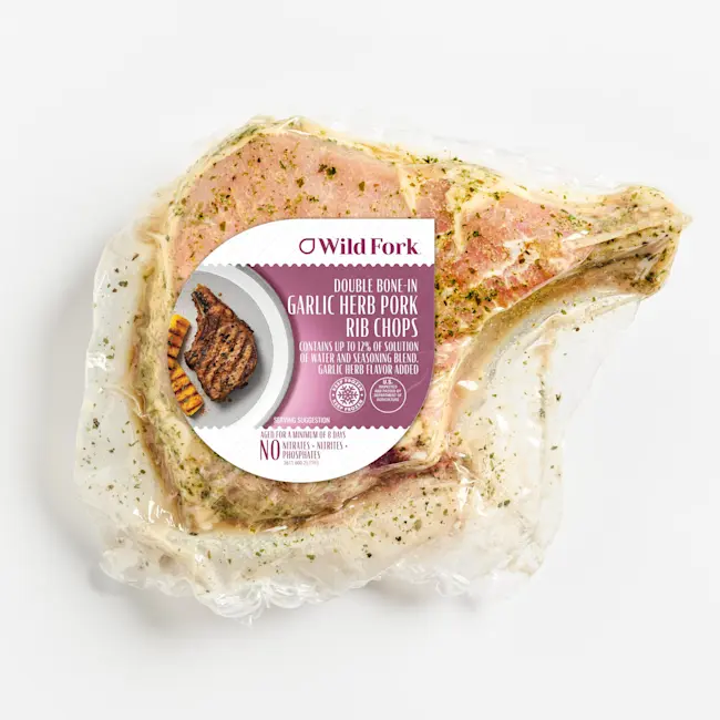 3585 RAW Pork Bone In Doble Bone Garlic Herb P12