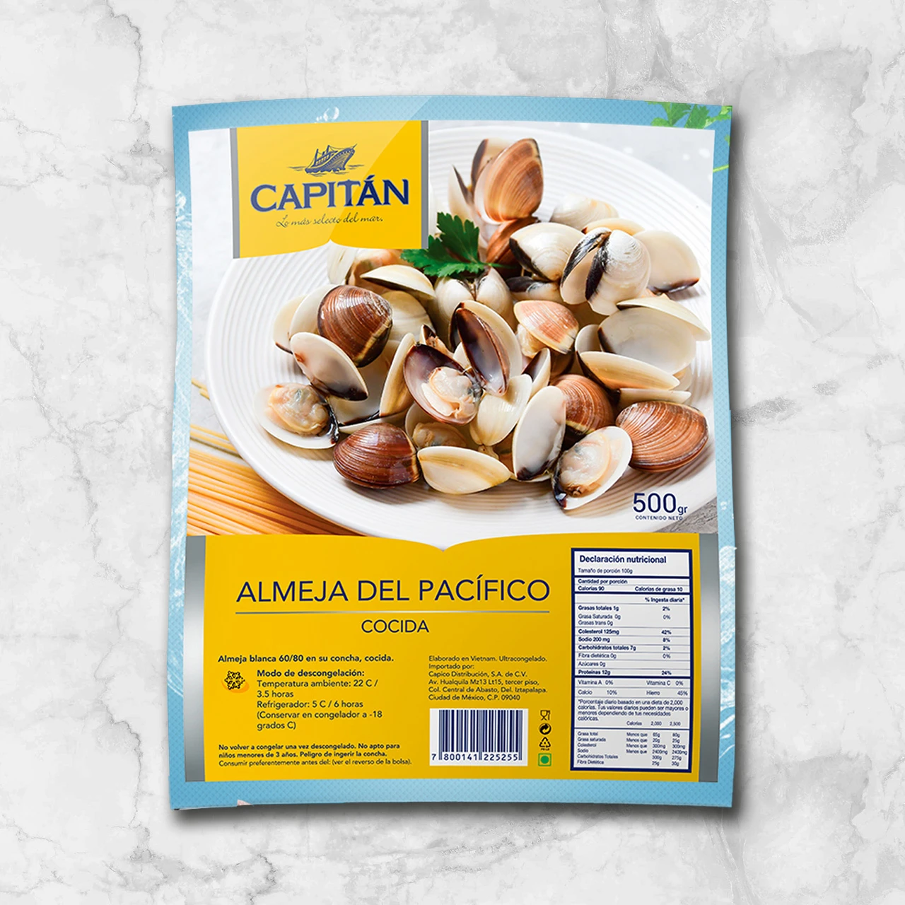 82191 WFMex Packaged ALMEJA BLANCA DEL PACIFICO 500G Pescados