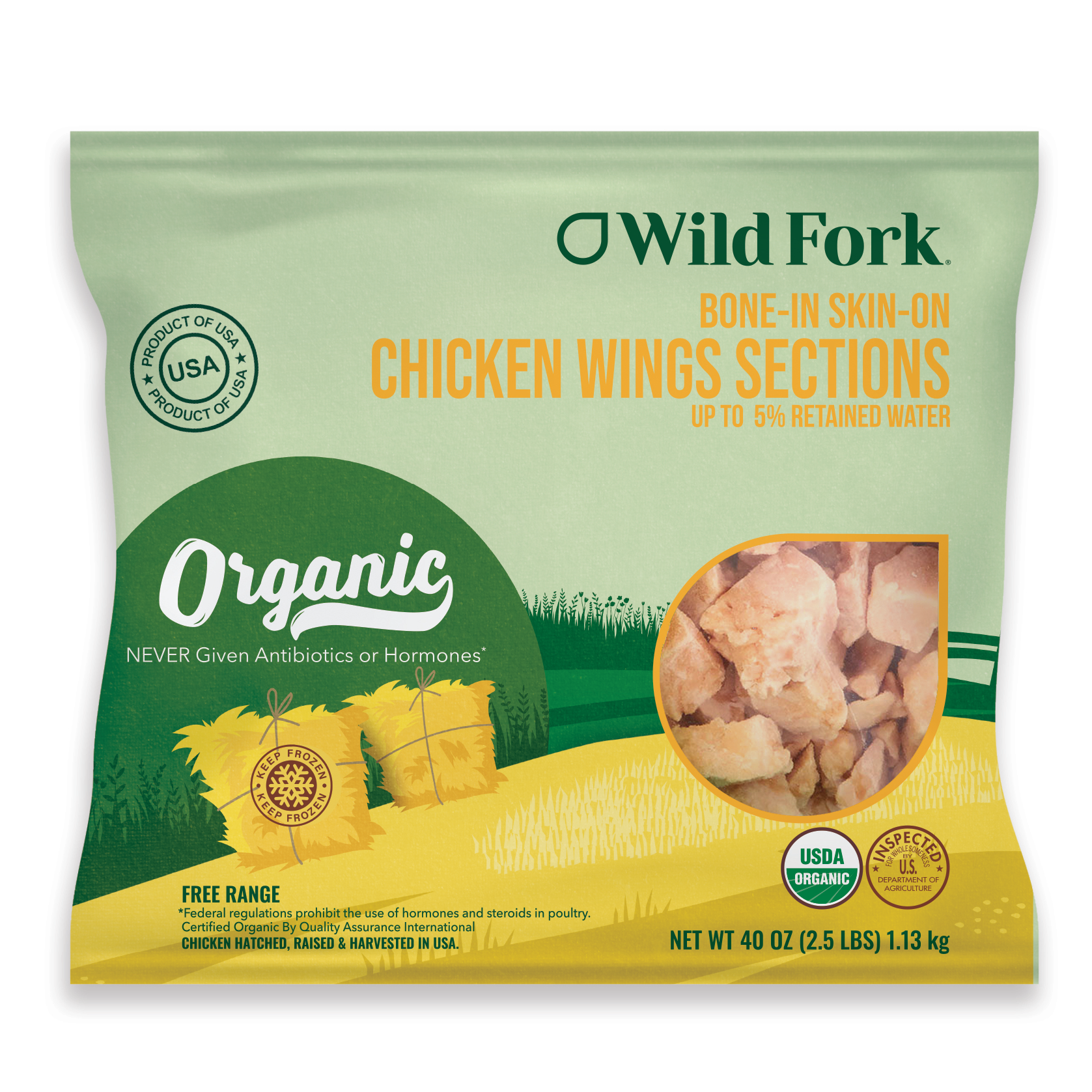 4313 WF PACKAGED Organic Chicken Breast Cubes Poultry