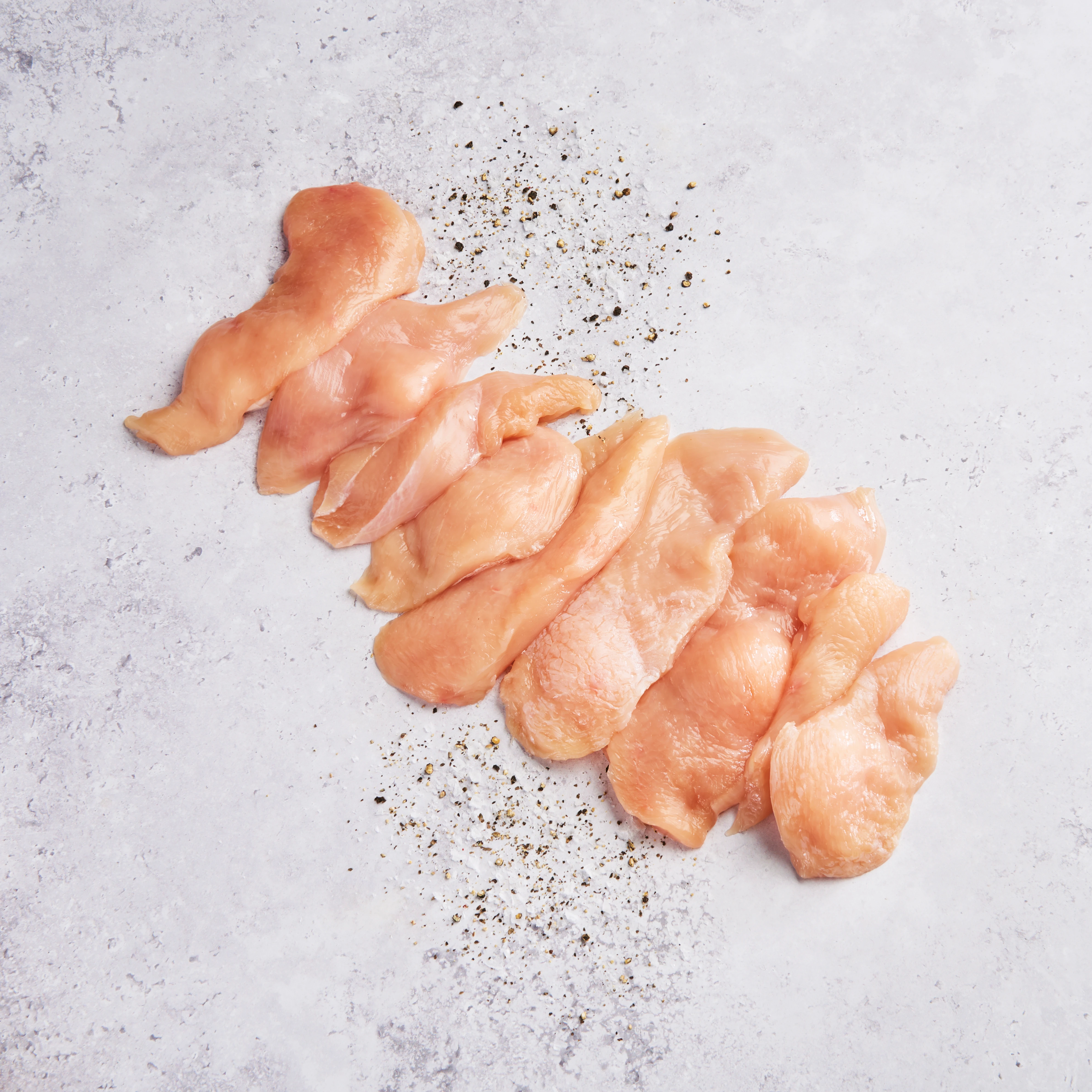 WFC 7009 7080 Chicken Breast Slices Raw 1x1