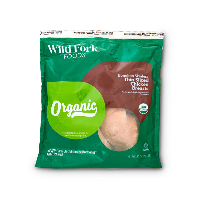4303 WF PACKAGED Organic Thin Sliced Chicken Breast Poultry