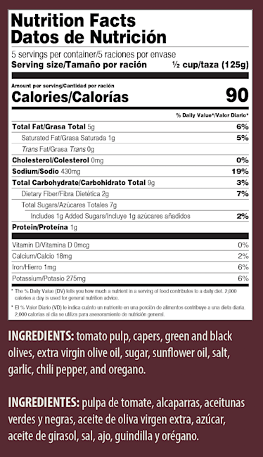 9918 NFT Flora Homestyle Puttanesca Sauce