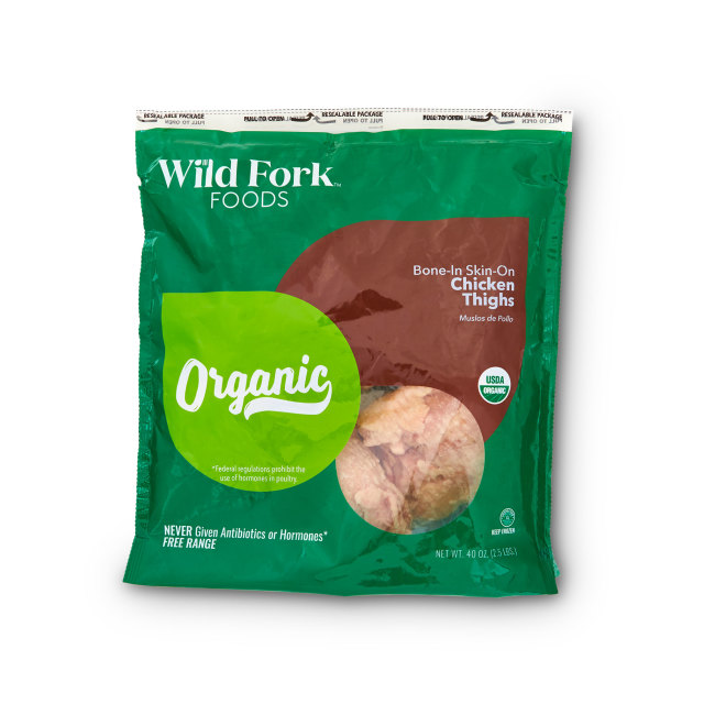4304 WF PACKAGED Organic Chicken Thighs Poultry