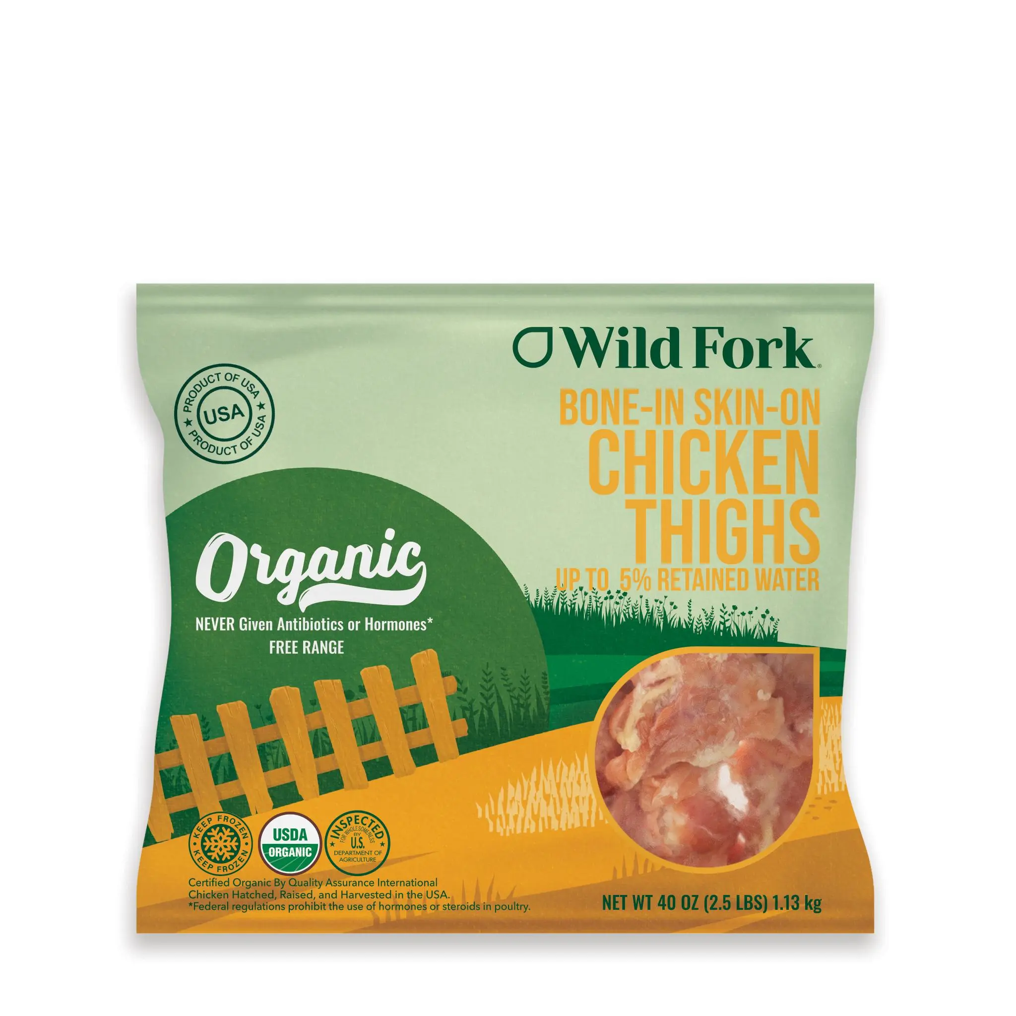 4304 WF PACKAGED Organic Chicken Thighs Poultry