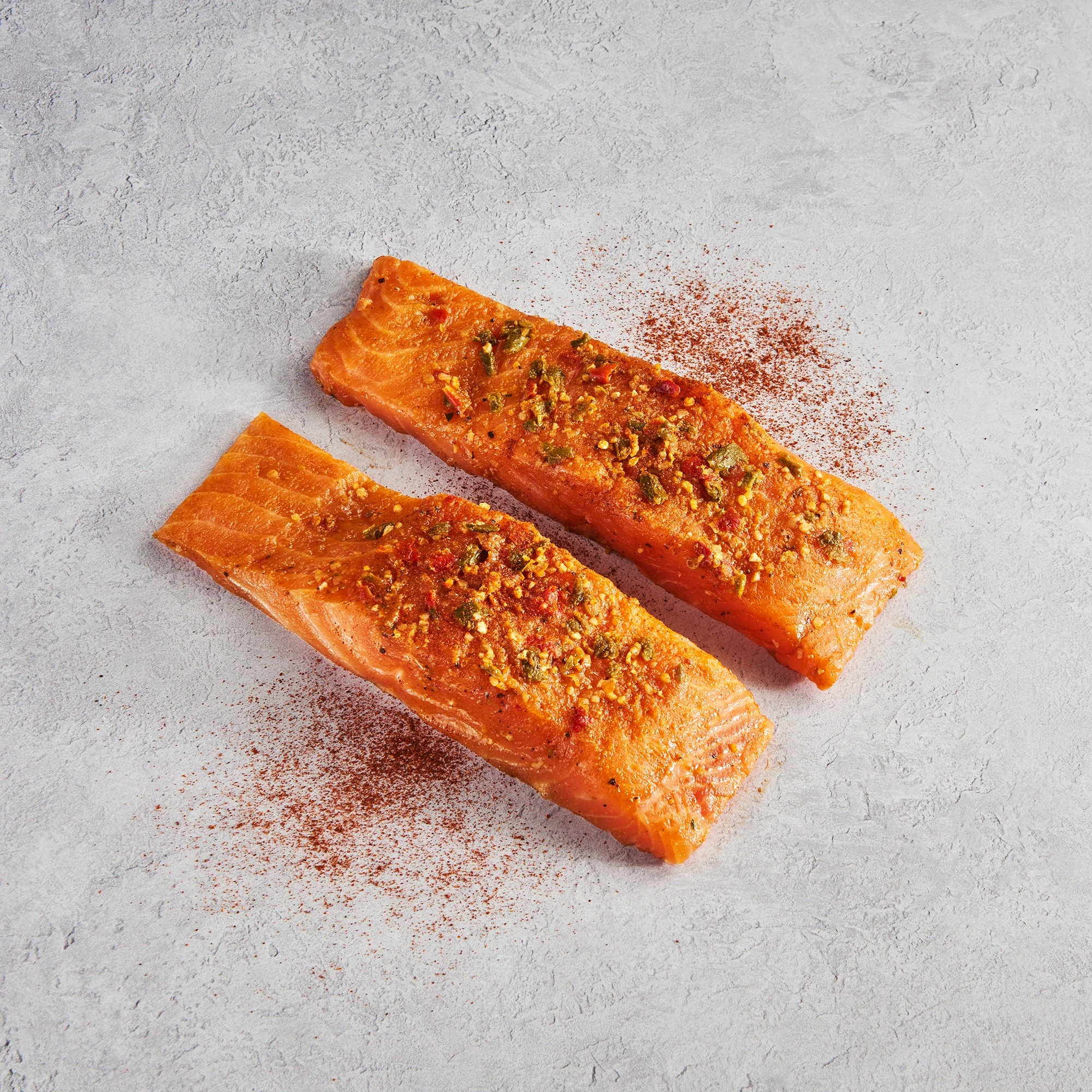 6270 RAW Atlantic Salmon Portions w/ Monterey Rub