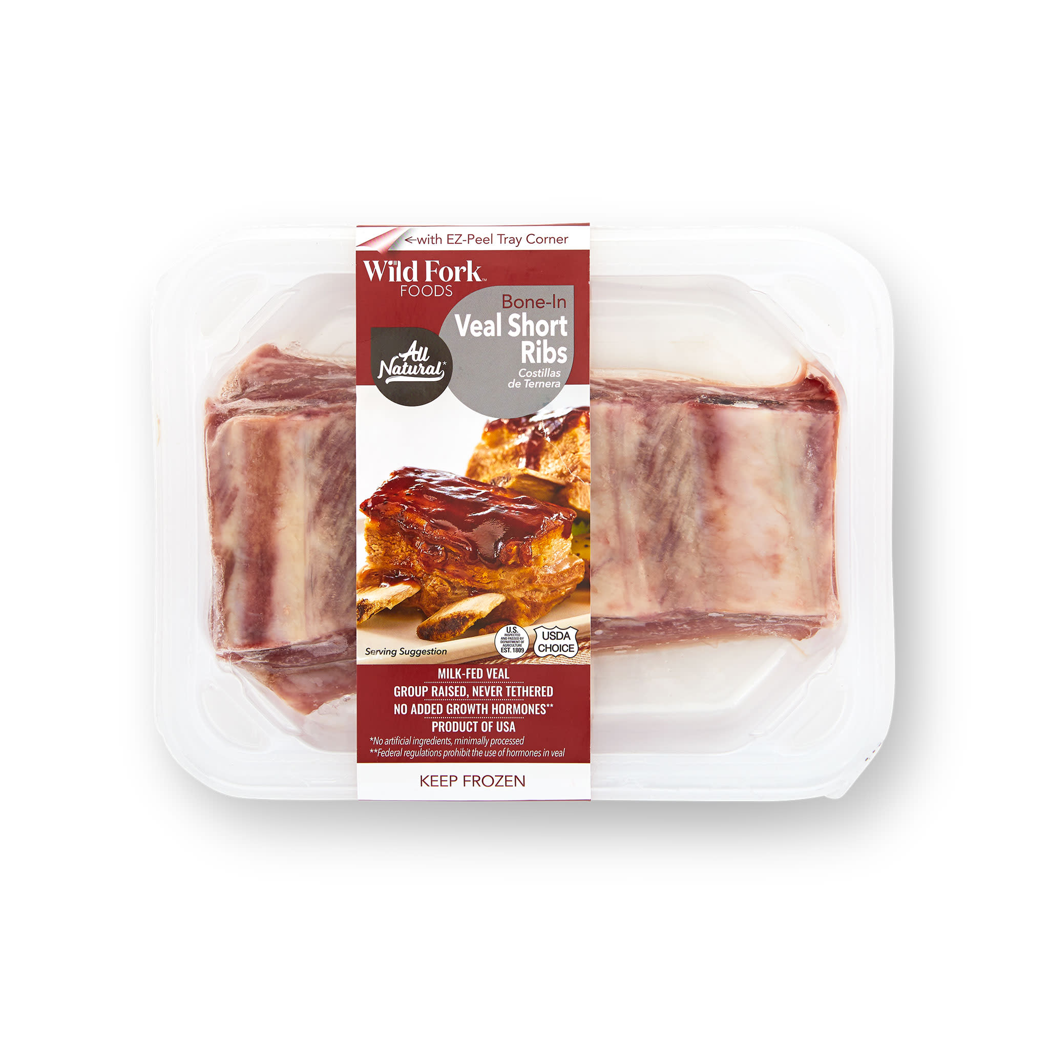 5607 WF PACKAGED Bone-In Veal Short Ribs Specialty Meat