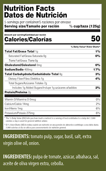9916 NFT Flora Homestyle Tomato Basil Sauce