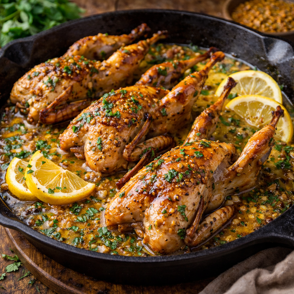 Codorniz a la mostaza