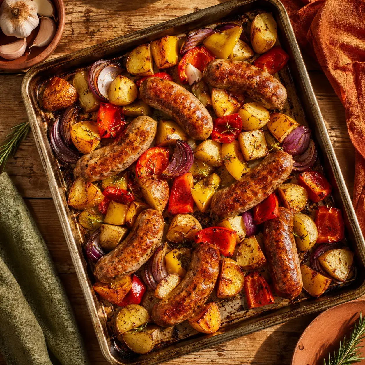 Sheet-Pan Italian Sausage with Potatoes & Vegetables