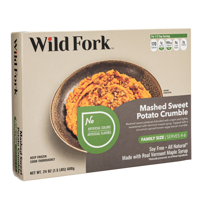 8058 WF PACKAGED Mashed sweet potato crumble- Family Size Ready Meals