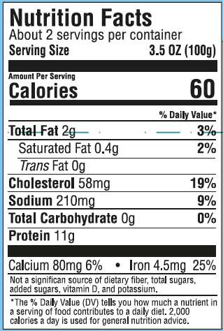 6238 NFT Cooked Mussel Meat 8oz VS Tray