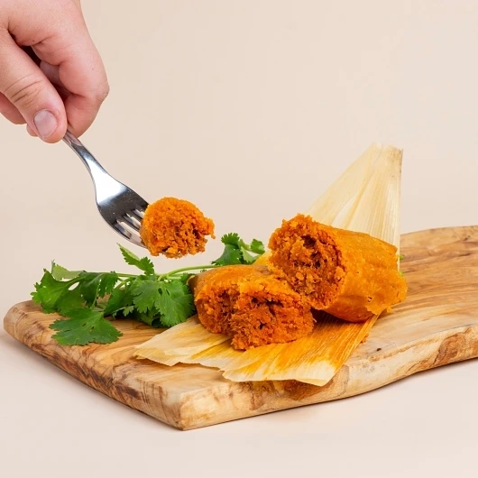 8136 COOKED Red Chile Pork Tamale - Tuscon Tamale